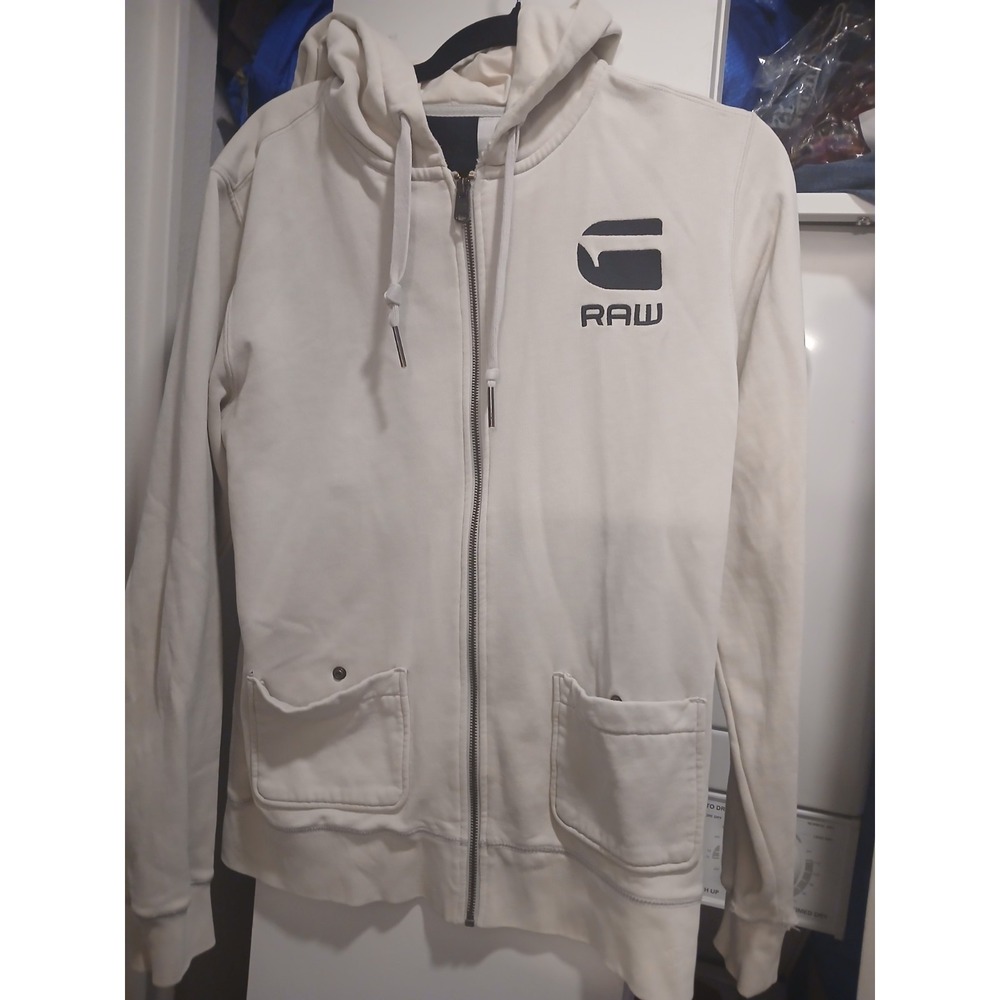 G Star Raw Rare Luxury Hoodie Beige Size M